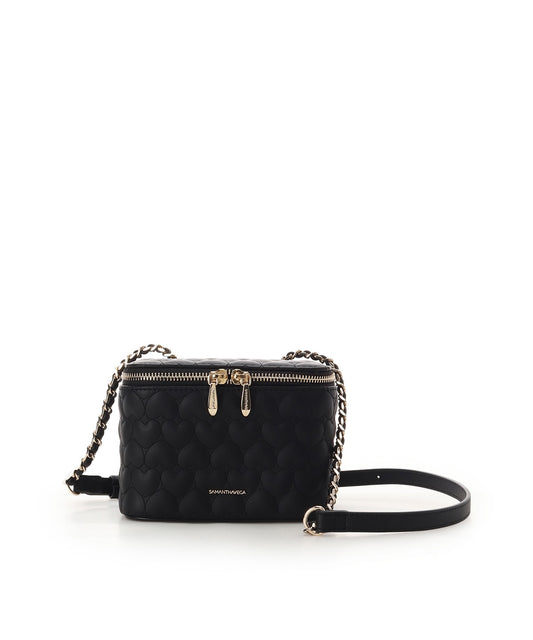 SAMANTHAVEGA Eternal Heart Quilted Vanity Bag  Trendy Crossbody with Cute Puffy Hearts