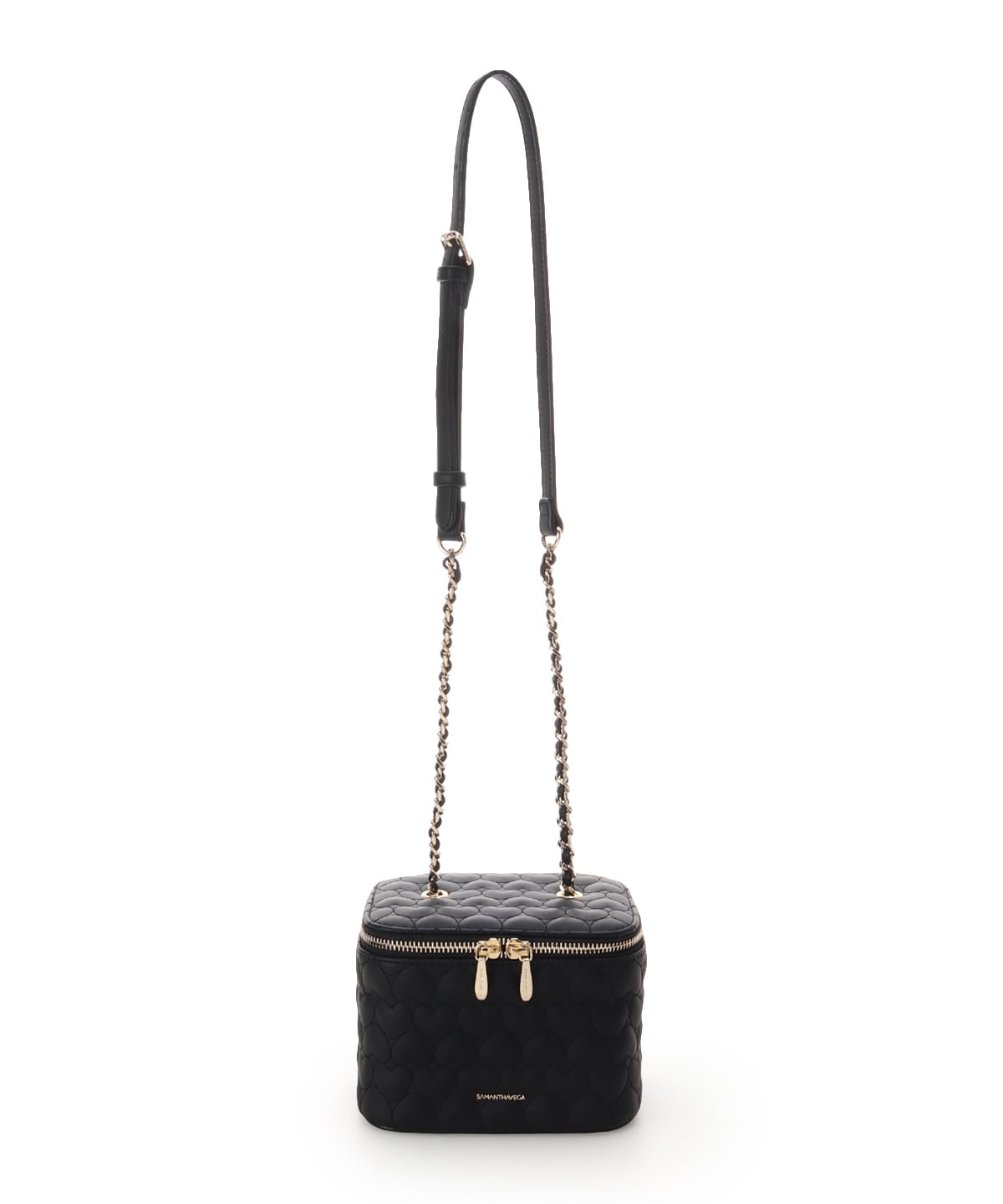 SAMANTHAVEGA Eternal Heart Quilted Vanity Bag  Trendy Crossbody with Cute Puffy Hearts