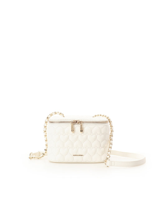 SAMANTHAVEGA Eternal Heart Quilted Vanity Bag  Trendy Crossbody with Cute Puffy Hearts