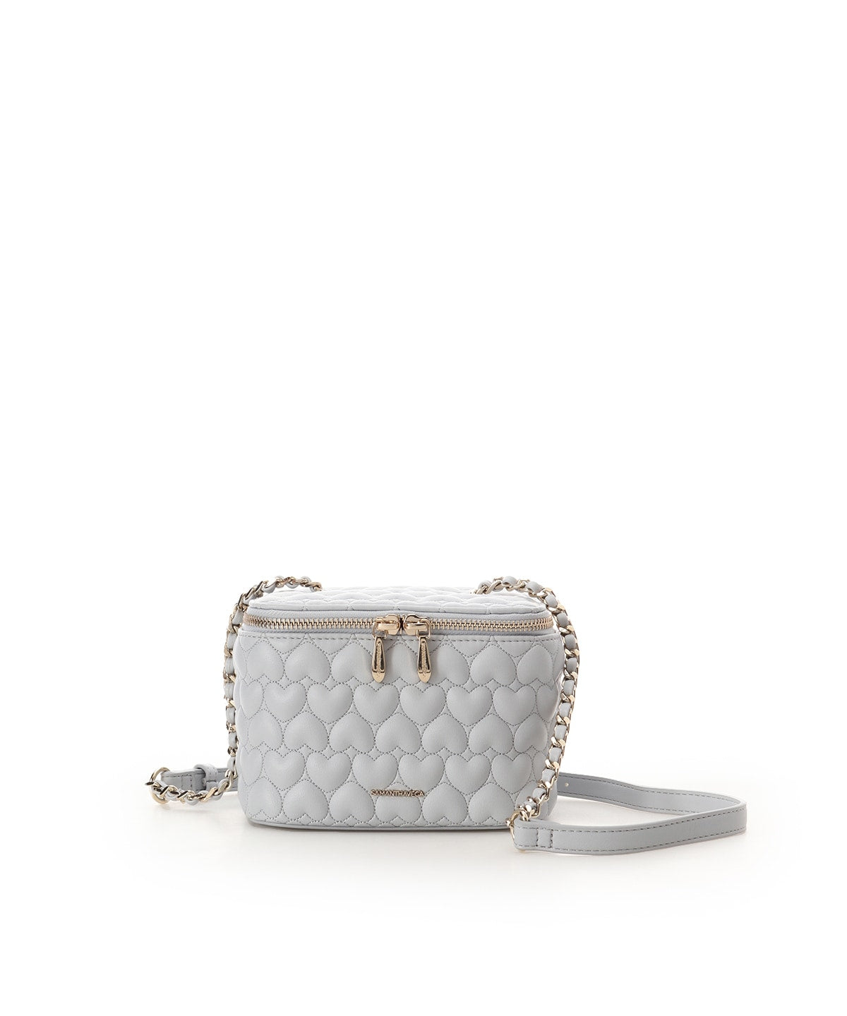 SAMANTHAVEGA Eternal Heart Quilted Vanity Bag  Trendy Crossbody with Cute Puffy Hearts