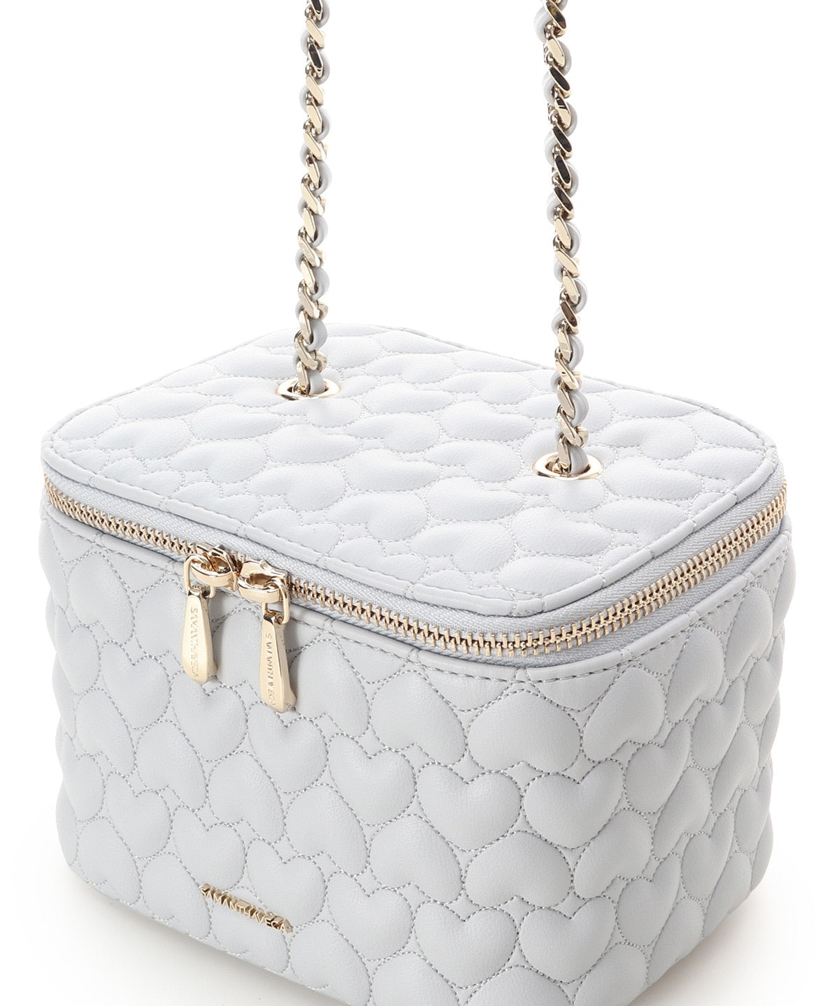 SAMANTHAVEGA Eternal Heart Quilted Vanity Bag  Trendy Crossbody with Cute Puffy Hearts