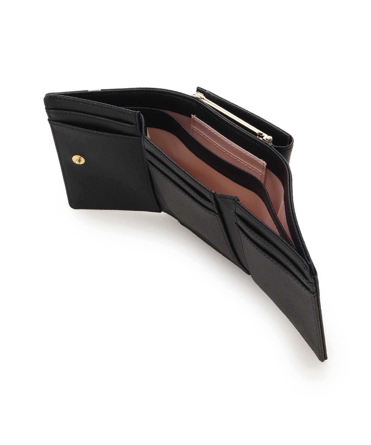 SAMANTHAVEGA Bicolor Accent Ribbon Folding Wallet | Cute & Compact with Stone Charm