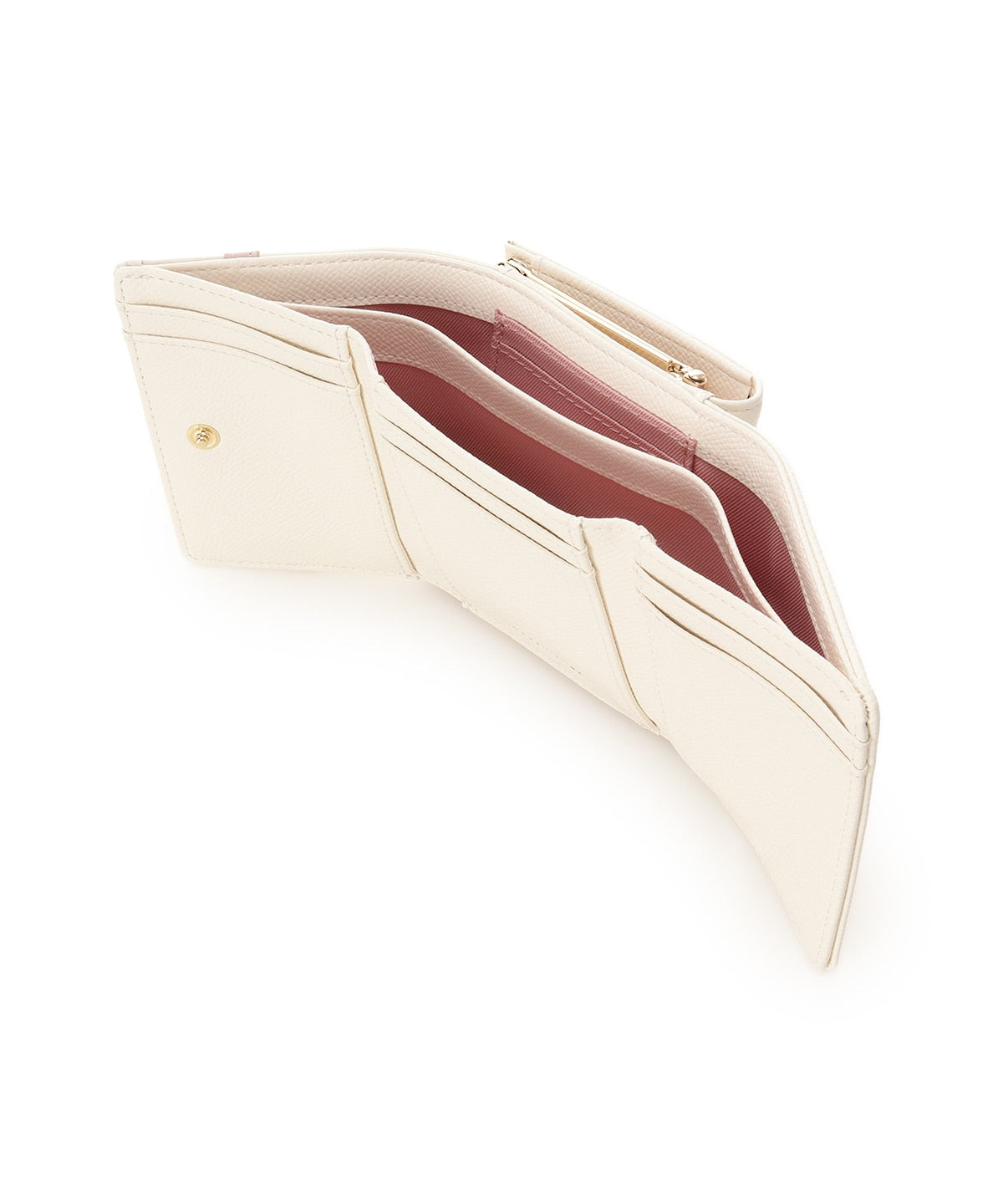 SAMANTHAVEGA Bicolor Accent Ribbon Folding Wallet | Cute & Compact with Stone Charm