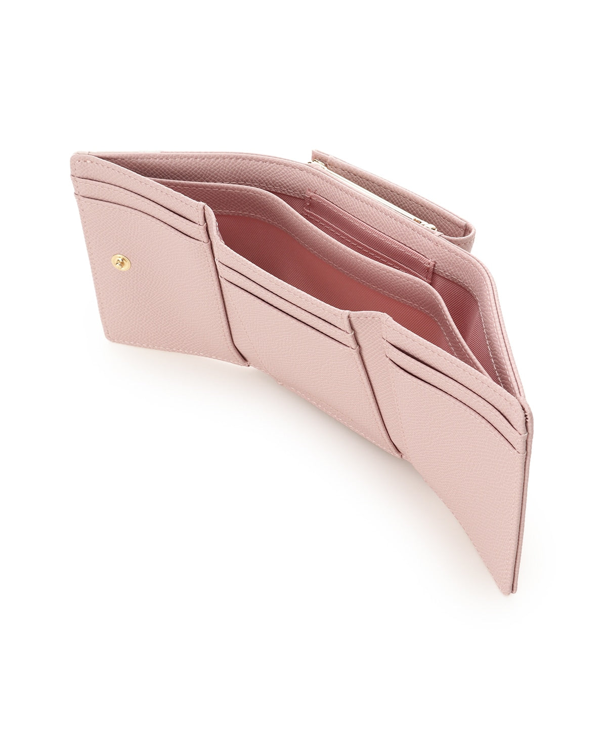SAMANTHAVEGA Bicolor Accent Ribbon Folding Wallet | Cute & Compact with Stone Charm