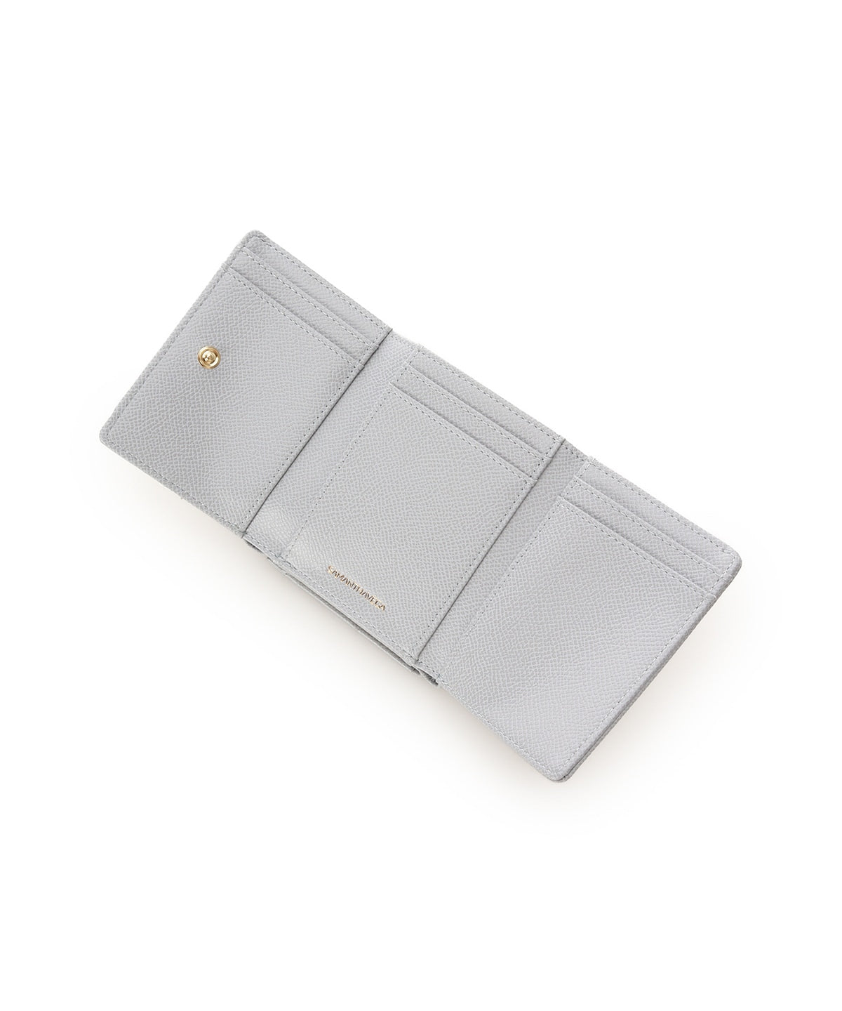 SAMANTHAVEGA Bicolor Accent Ribbon Folding Wallet | Cute & Compact with Stone Charm