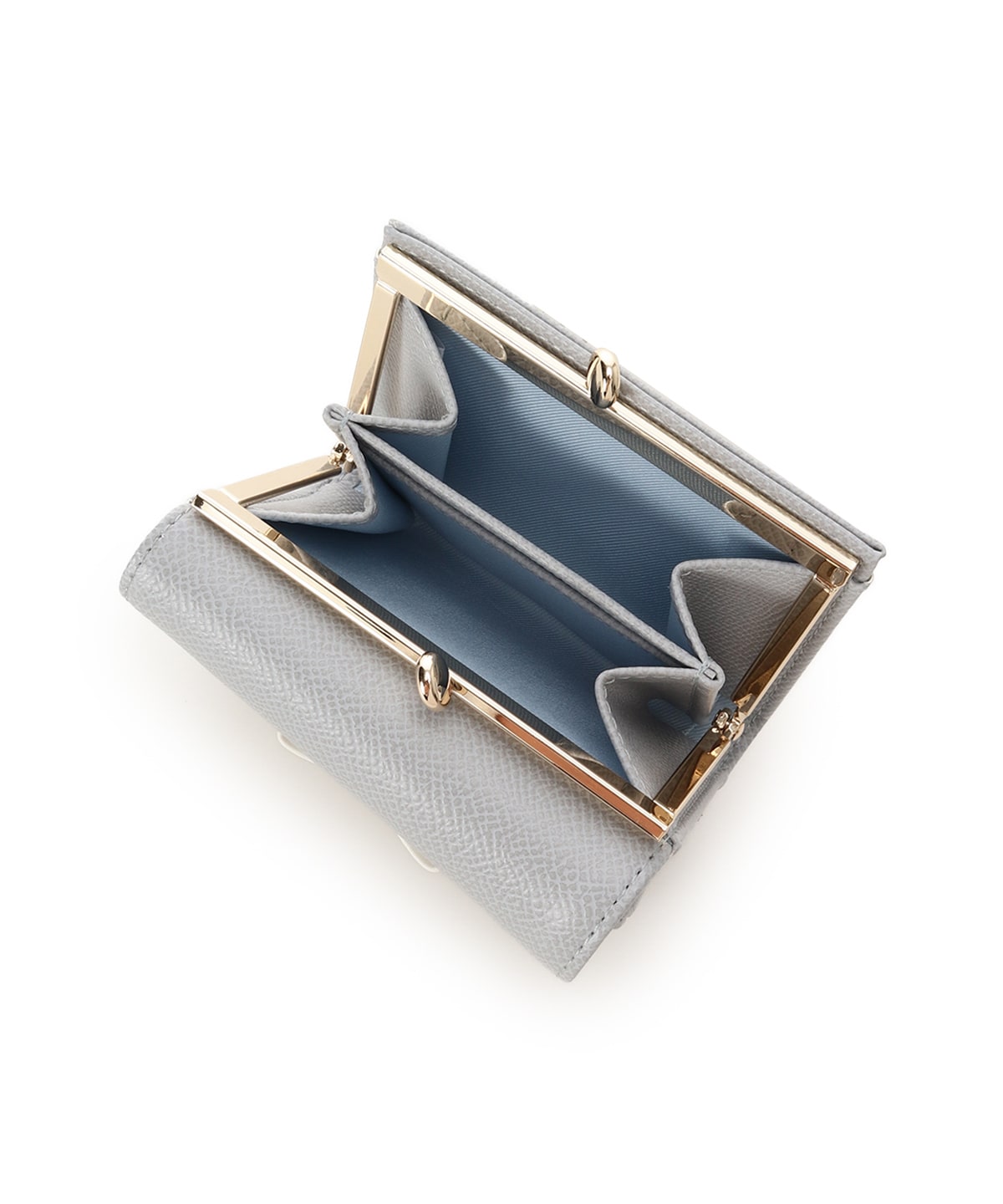 SAMANTHAVEGA Bicolor Accent Ribbon Folding Wallet | Cute & Compact with Stone Charm
