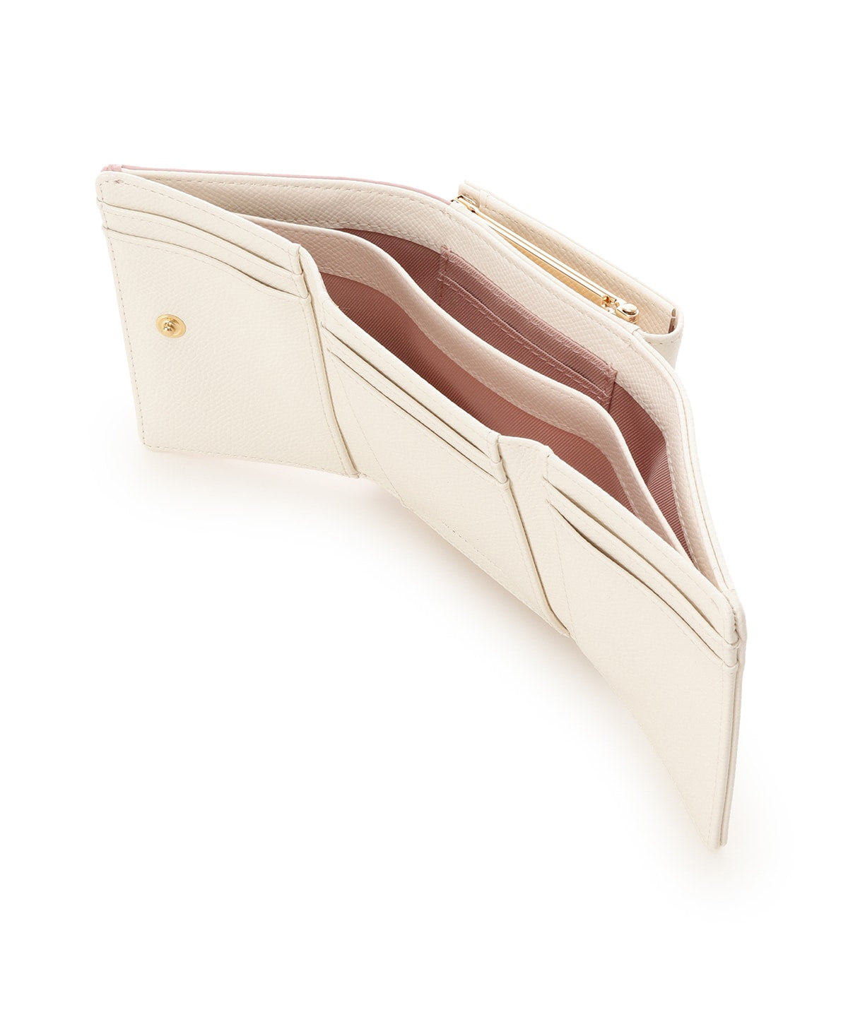 SAMANTHAVEGA Bicolor Jewel Ribbon Fold Wallet | Compact & Elegant Bijou Design