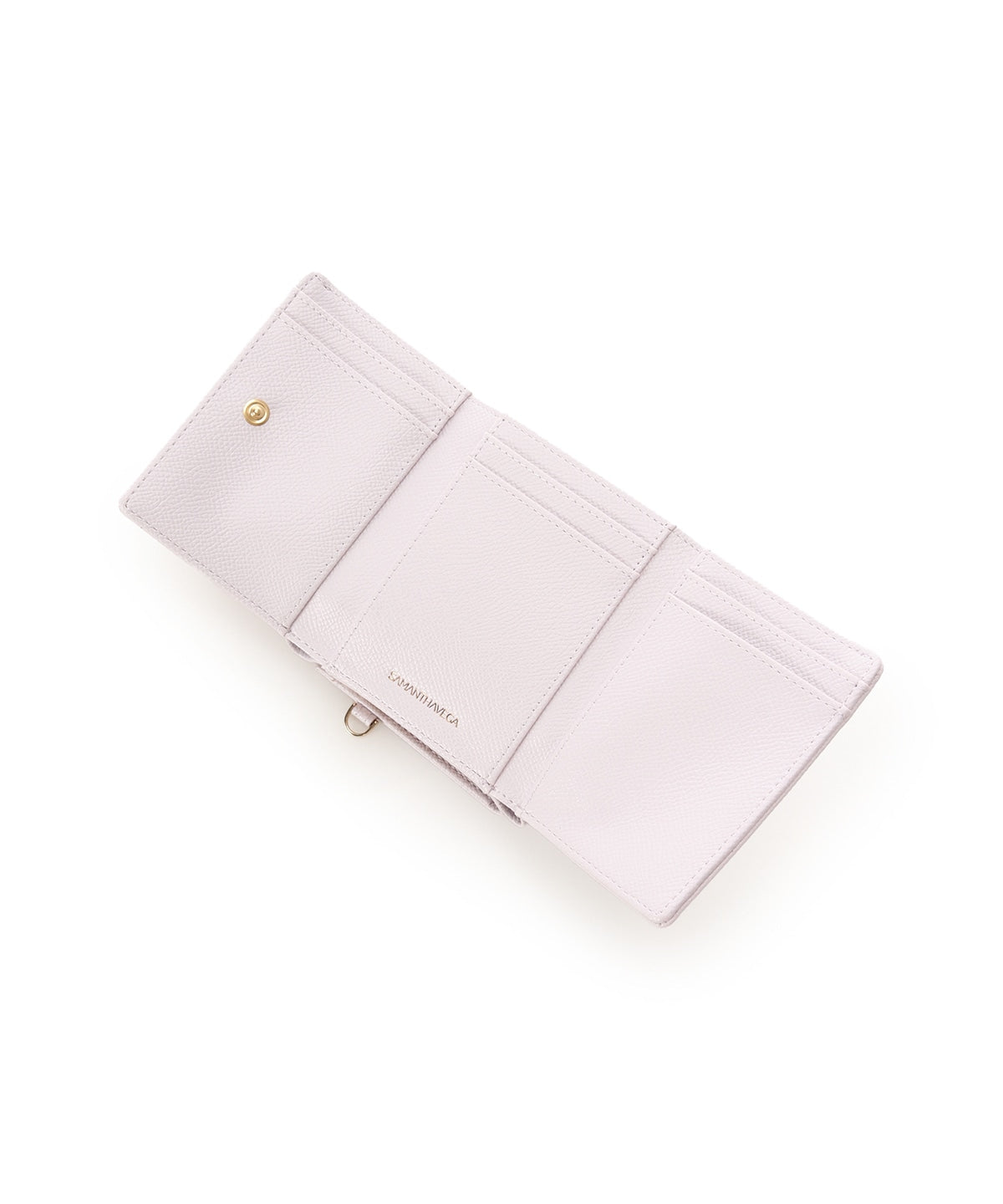SAMANTHAVEGA Bicolor Jewel Ribbon Fold Wallet | Compact & Elegant Bijou Design