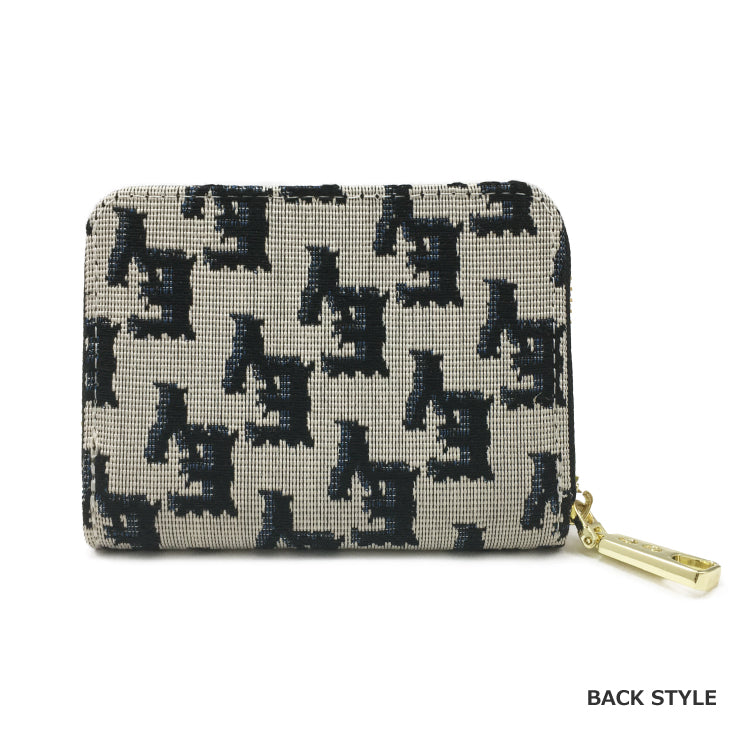 EYE THEME Jacquard Card Case – Stylish & Compact Wallet with Synthetic Leather Accents (Holds 10+ Cards)
