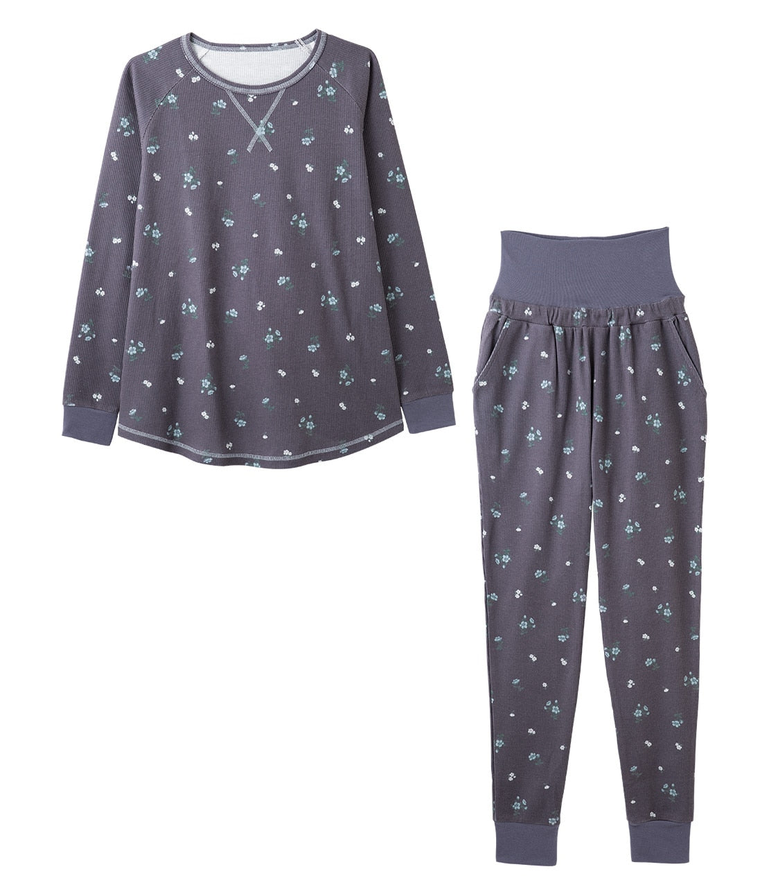 Thermal HARA-Maki Waffle Pajamas | Cotton Blend with Tummy Warmer for Cozy Nights