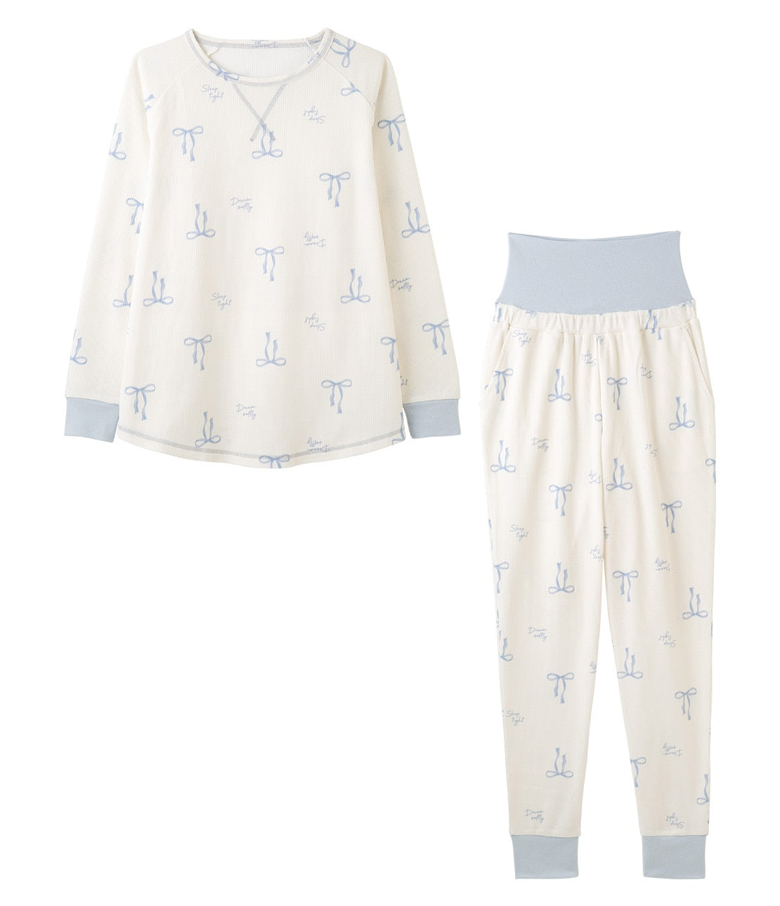 Thermal HARA-Maki Waffle Pajamas | Cotton Blend with Tummy Warmer for Cozy Nights