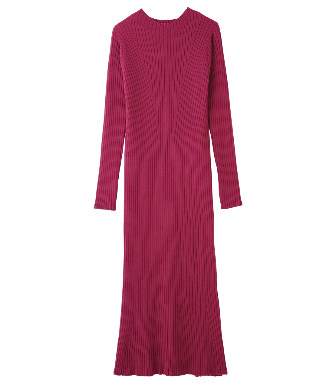 Rib Knit Flare Dress  Slimming Mermaid Silhouette with Refined Elegance