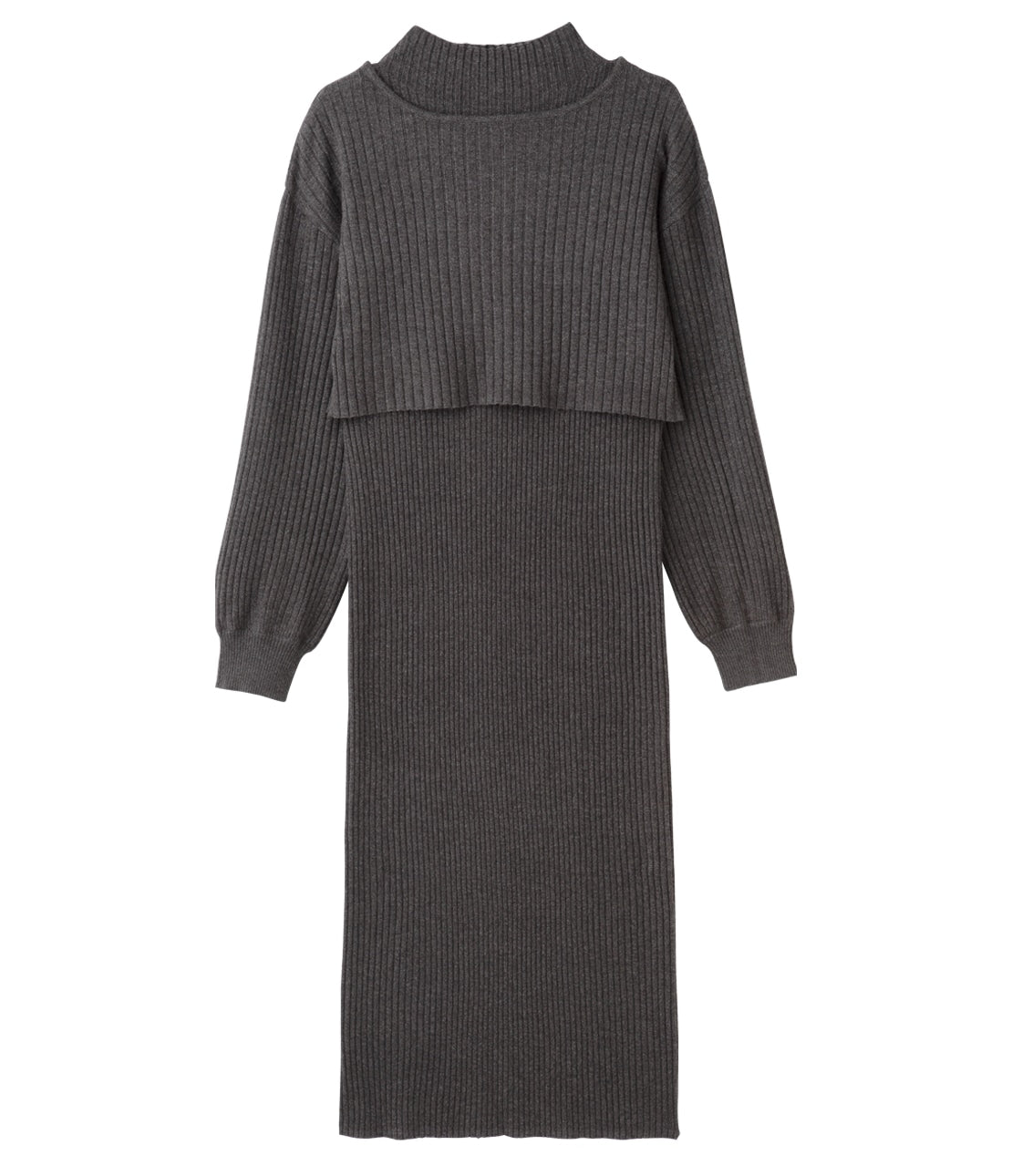 Knit Set-Up Dress with Cropped Top  Chic 2-Piece for Effortless Styling
