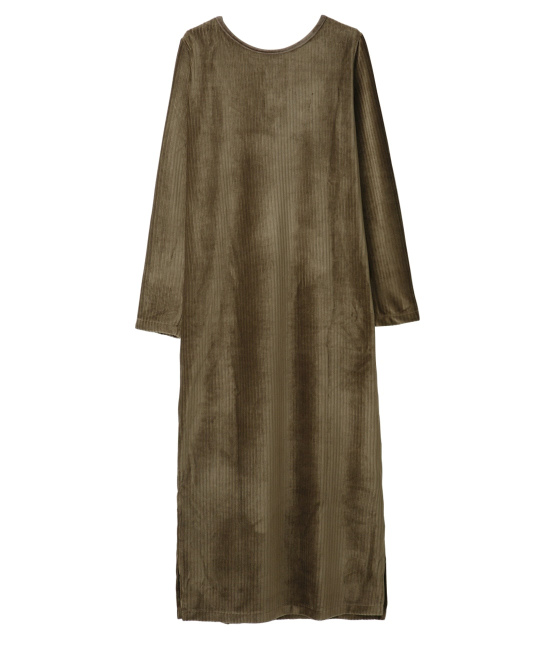 2-Way Velour Long Dress  Elegant Shine & Refined Silhouette