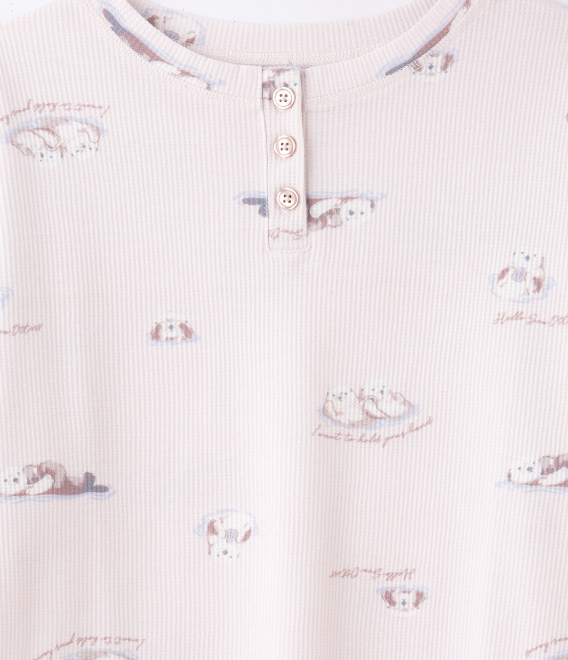 Thermal HARA-Maki Pajama Set  Waffle Cotton Blend with Tummy Warmer