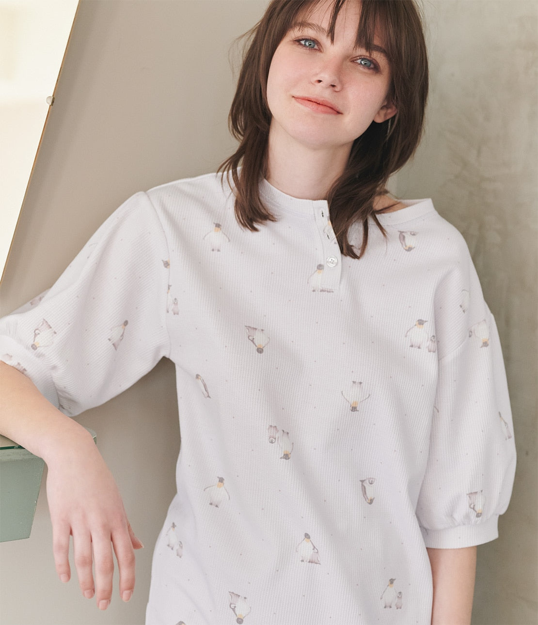 Thermal HARA-Maki Pajama Set  Waffle Cotton Blend with Tummy Warmer