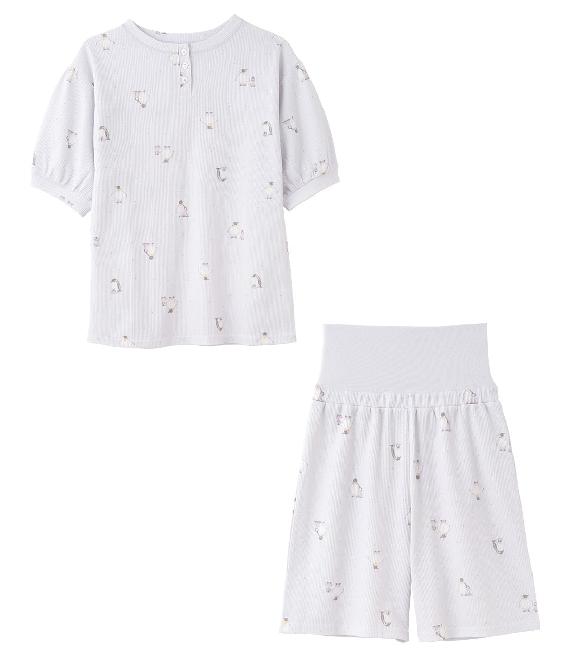 Thermal HARA-Maki Pajama Set  Waffle Cotton Blend with Tummy Warmer