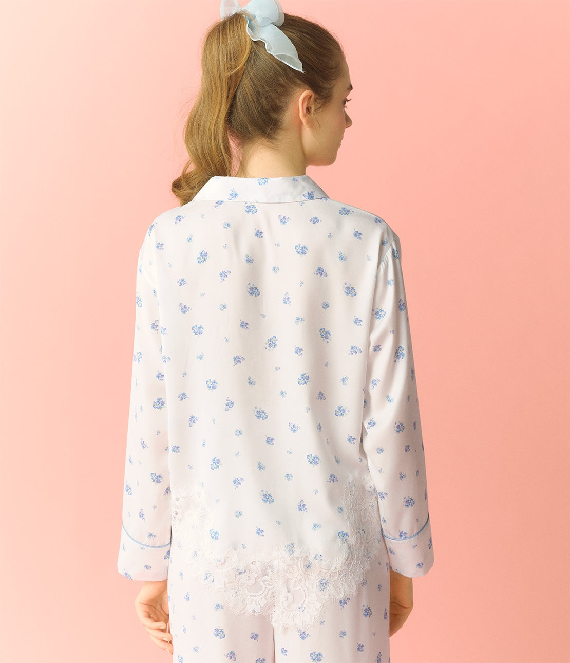 Confetti Satin Pajamas  KUNIKA Collaboration  Sweet-Inspired Romantic Loungewear