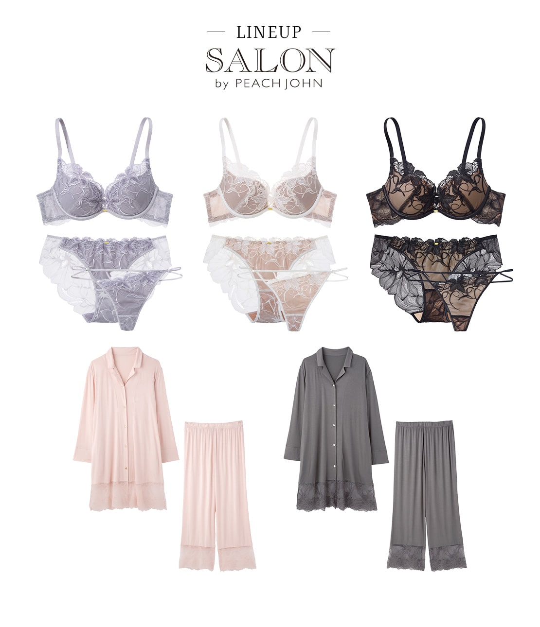 Bloom Lace Shirt Pajamas  Wide Lace & Silky Rayon Comfort
