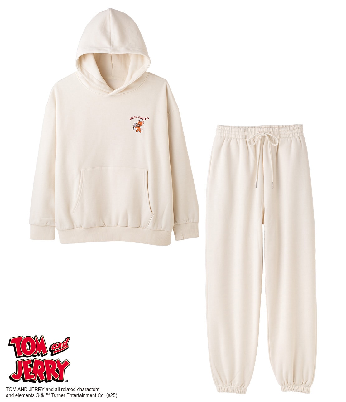 Jerry & Tuffy Hoodie Pajama Sweat Set | Tom & Jerry Collaboration Loungewear