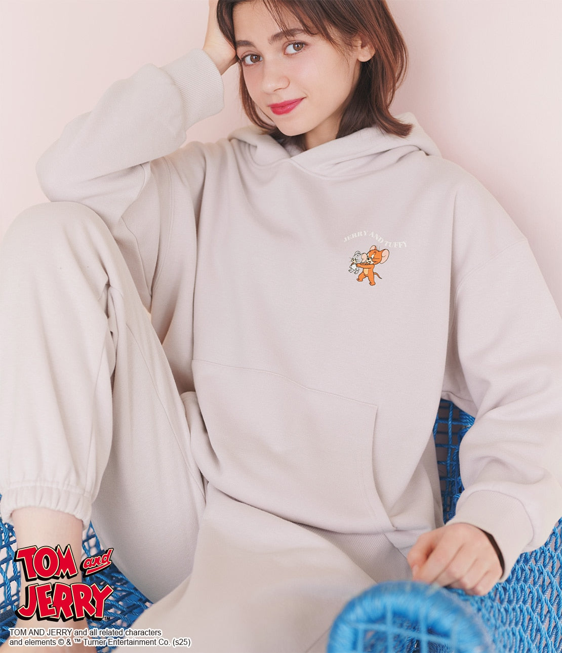 Jerry & Tuffy Hoodie Pajama Sweat Set | Tom & Jerry Collaboration Loungewear
