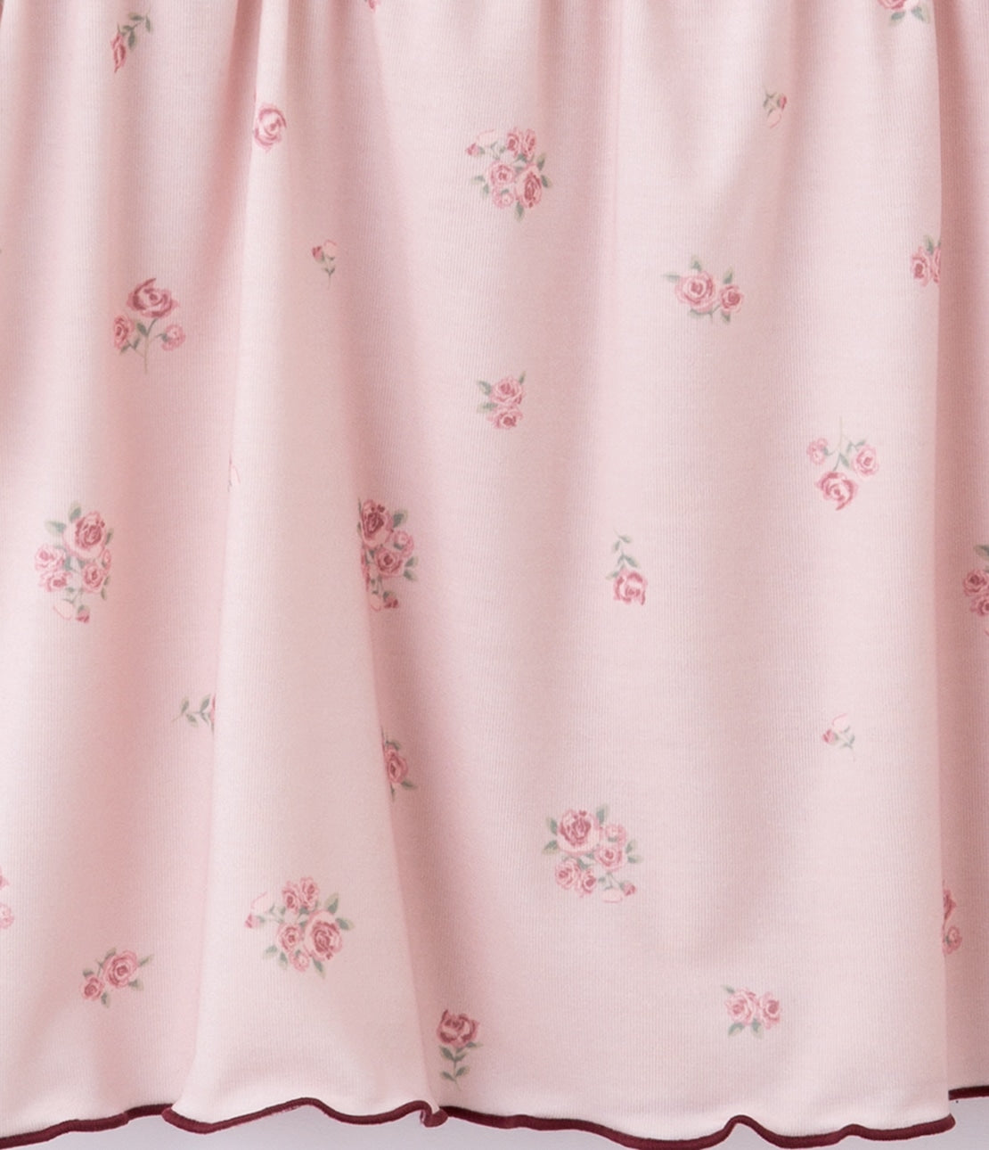 Floral Frill Cut & Sewn Flare Pajama Set  Soft Stretch Jersey Loungewear