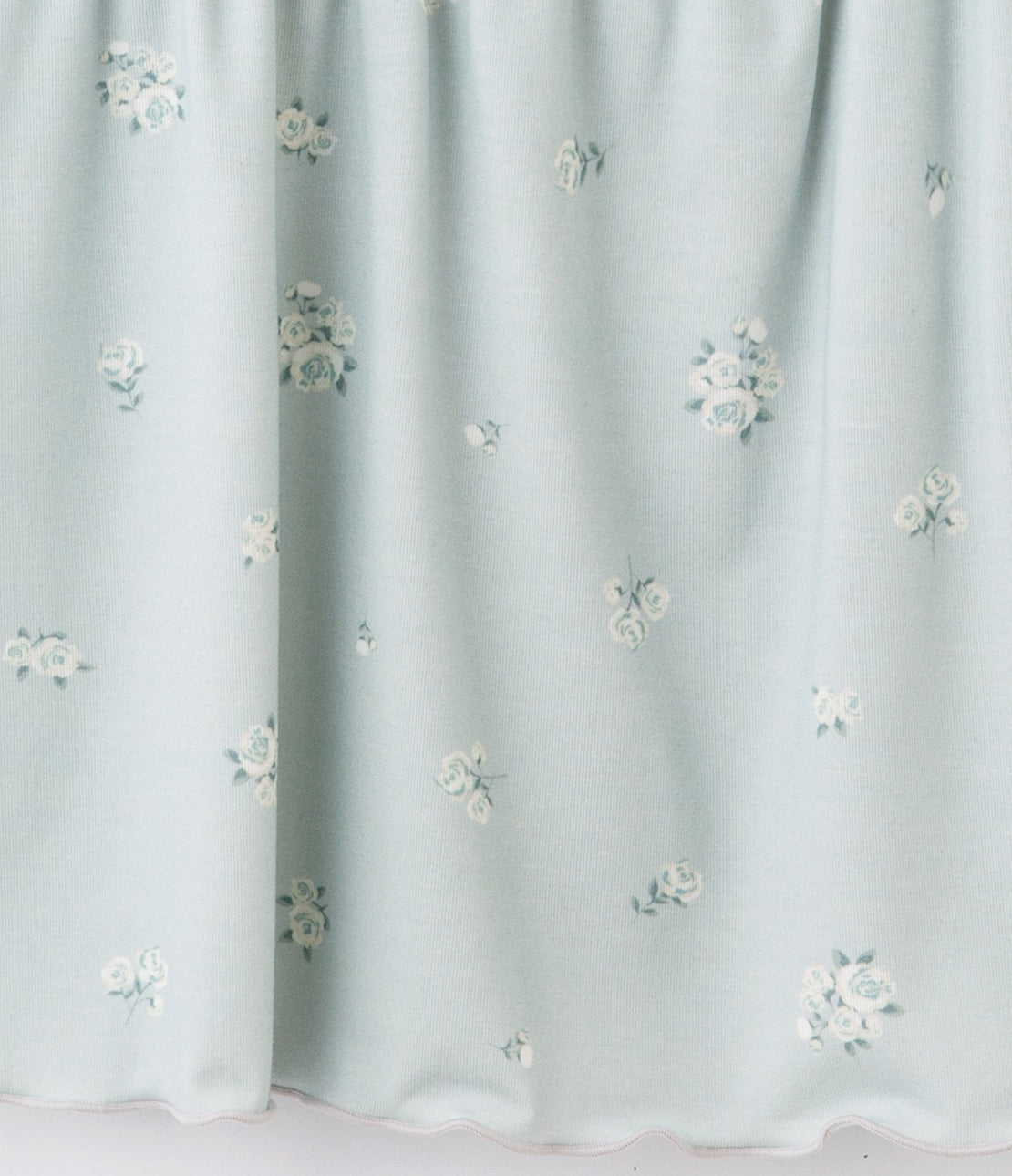 Floral Frill Cut & Sewn Flare Pajama Set  Soft Stretch Jersey Loungewear