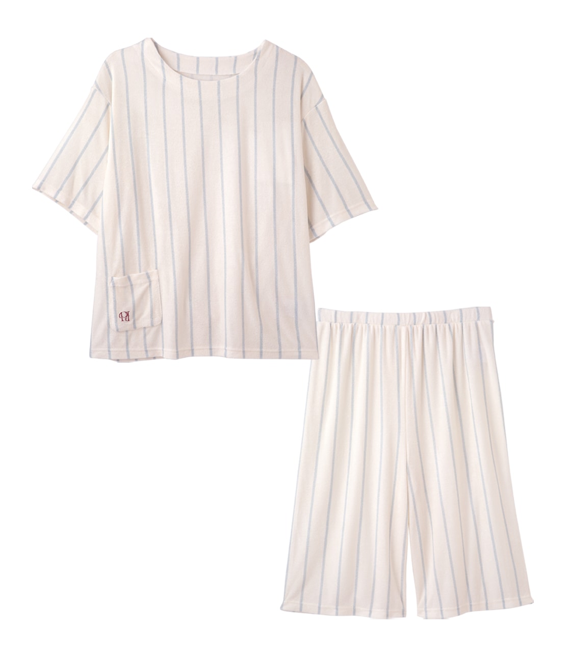 Cool Touch Pile Pajama Set | Refreshing Summer Loungewear in Stripe & Lemon