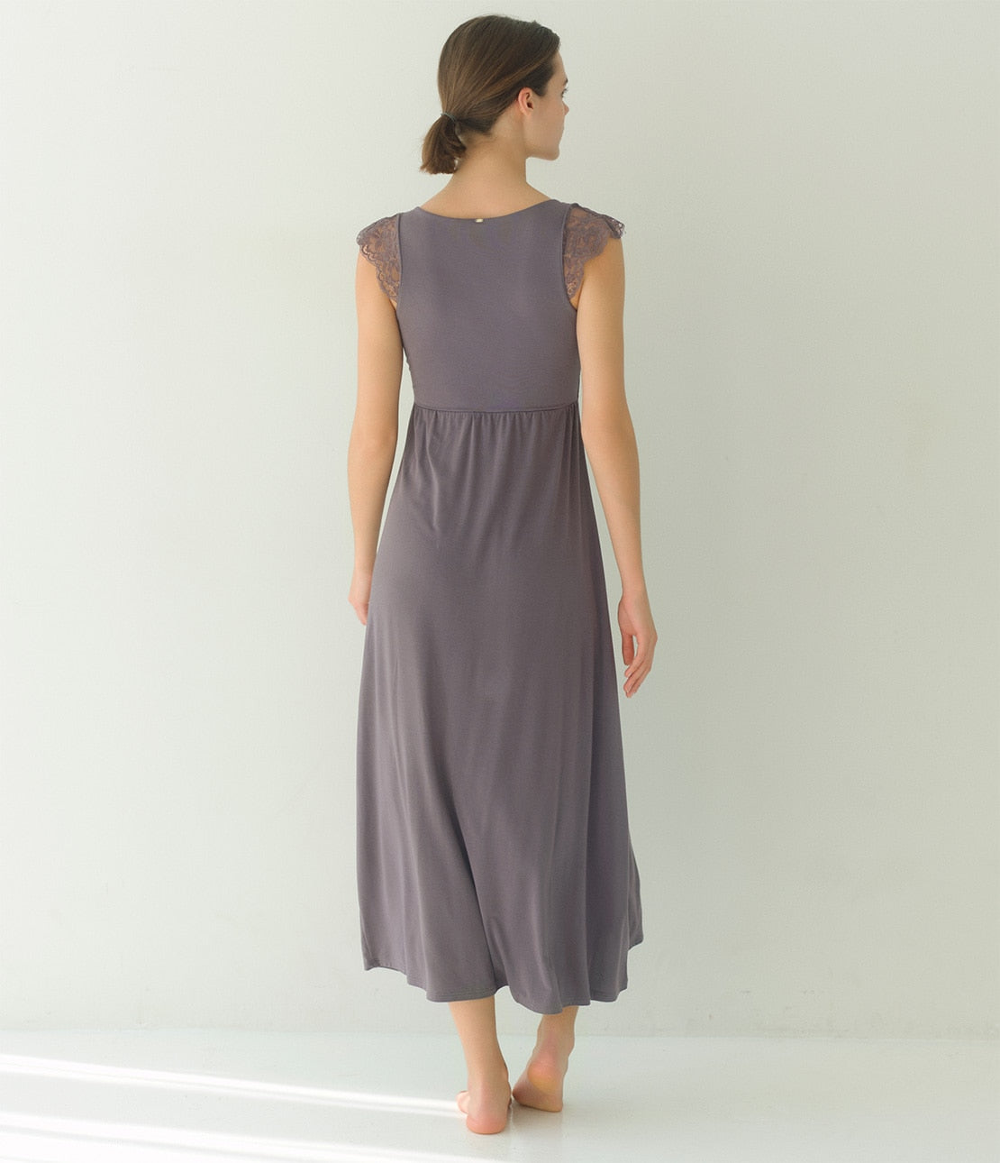 Night Bra Built-In Lounge Dress | Elegant Jersey One-Piece with Bust Support