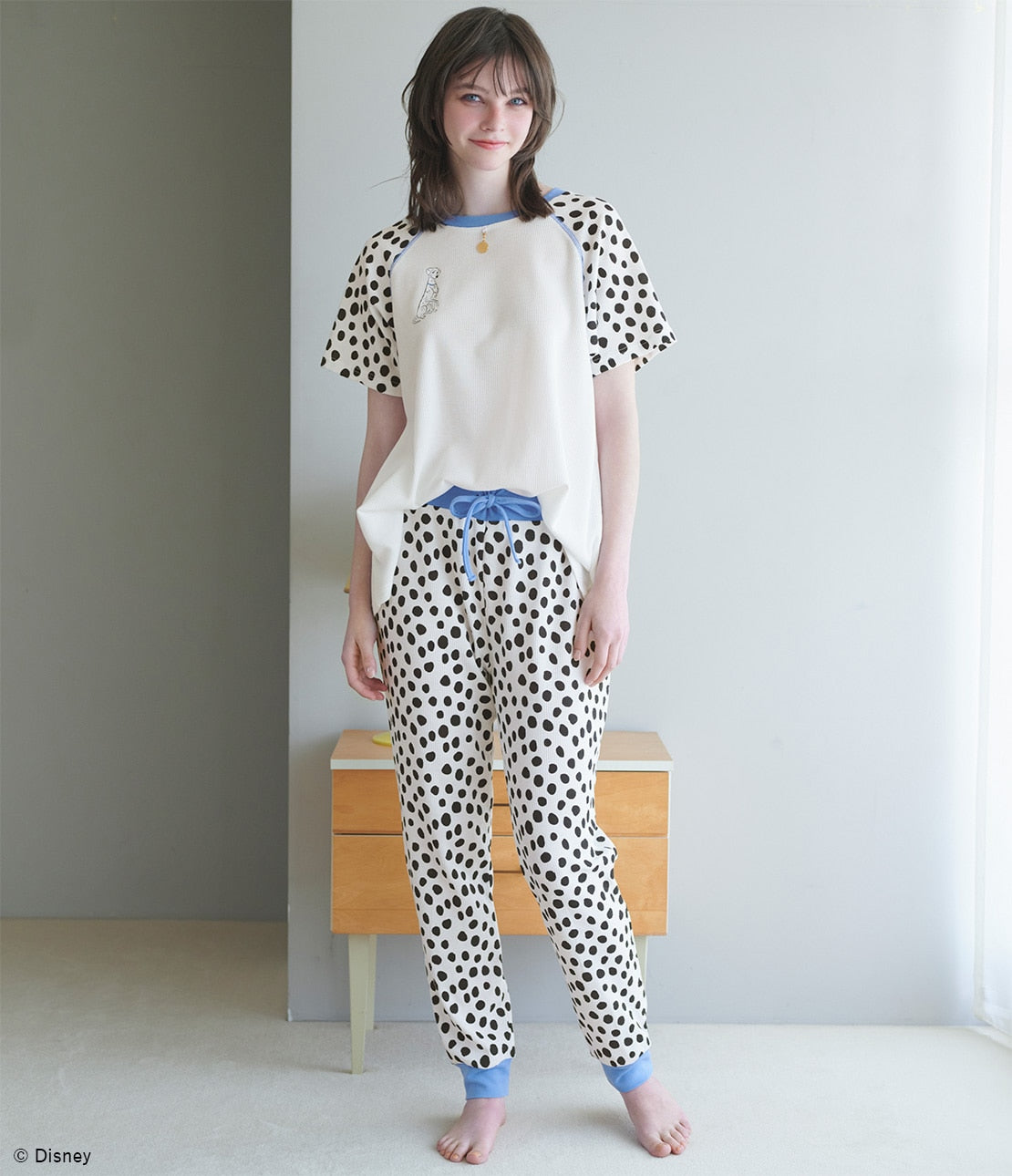 Disney 101 Dalmatians Pajama Set  Cotton-Blend Waffle Knit Loungewear