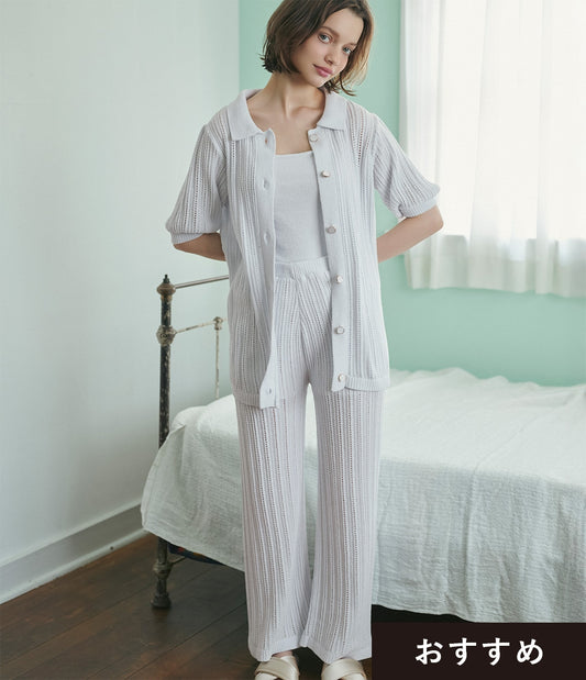 Whiply Open-Knit 3-Piece Pajama Set | Soft & Stylish Roomwear