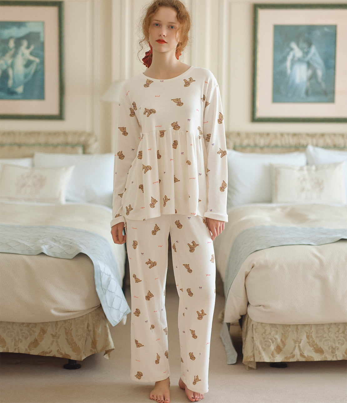 Good Sleepy HARA-Maki Pajamas | Cotton Blend with Tummy Warmer & Peplum Design