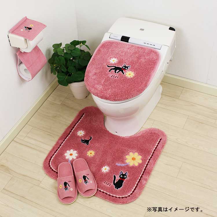 Official Kiki's Delivery Service Floral Toilet Lid Cover - Multi-Functional (47×51×2cm, 100% Acrylic)