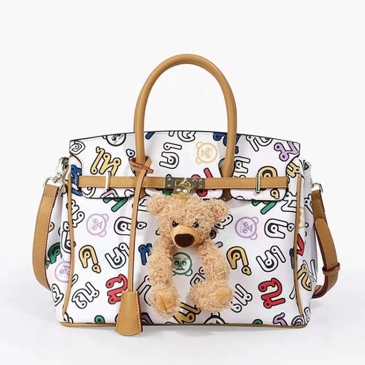 EYE THEME Bear Handbag - Adorable 2-Way Statement Piece with Shoulder Strap