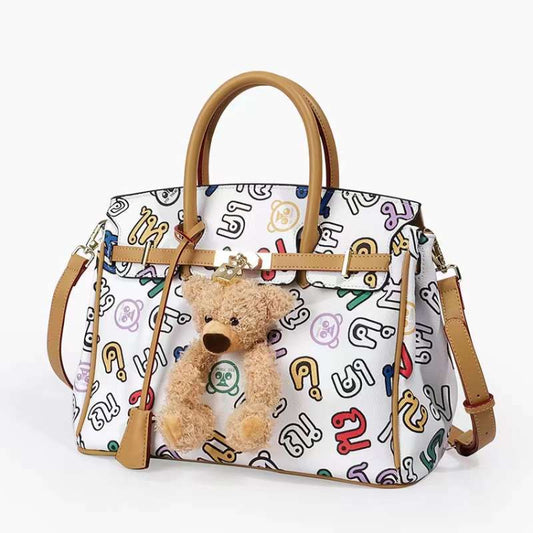 EYE THEME Bear Handbag - Adorable 2-Way Statement Piece with Shoulder Strap