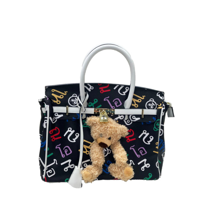 EYE THEME Bear Handbag - Adorable 2-Way Statement Piece with Shoulder Strap