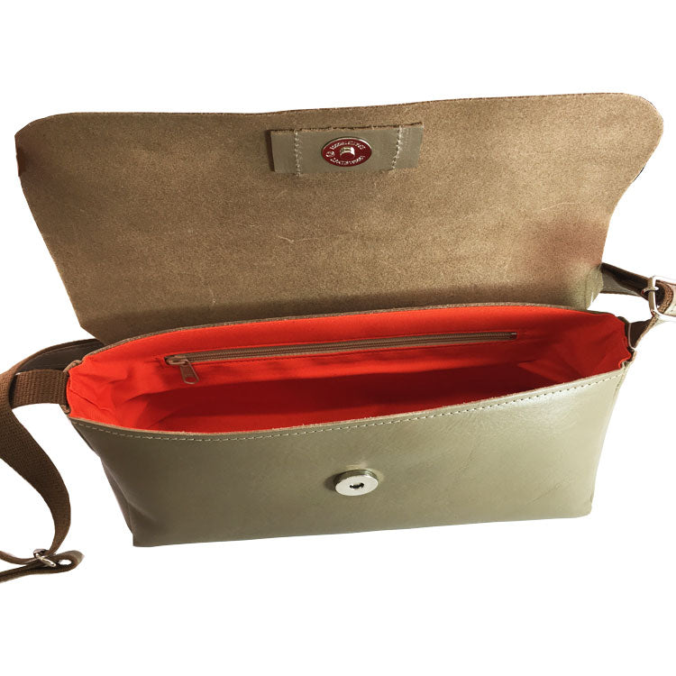 Japanese-Made Leather Flap Shoulder Bag | Compact, Structured & Perfect for Daily Outings