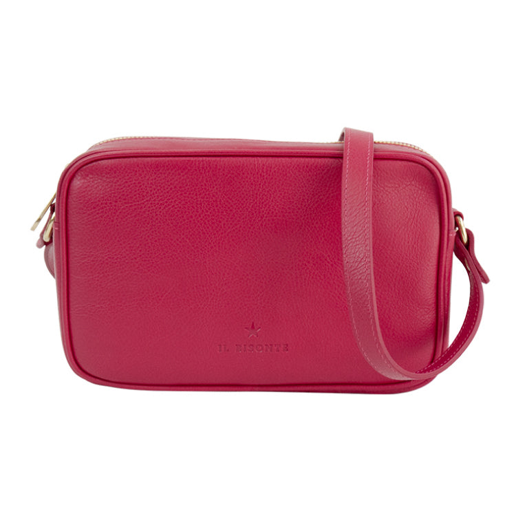 IL BISONTE Leather Square Shoulder Bag | Compact Italian Craftsmanship for Everyday Elegance