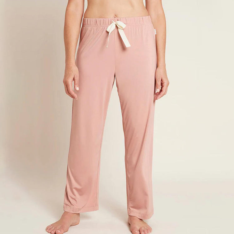 BOODY Good Night Sleep Pants - Bamboo Rayon Wide-Leg Lounge Pants (Black/Pink/Storm)