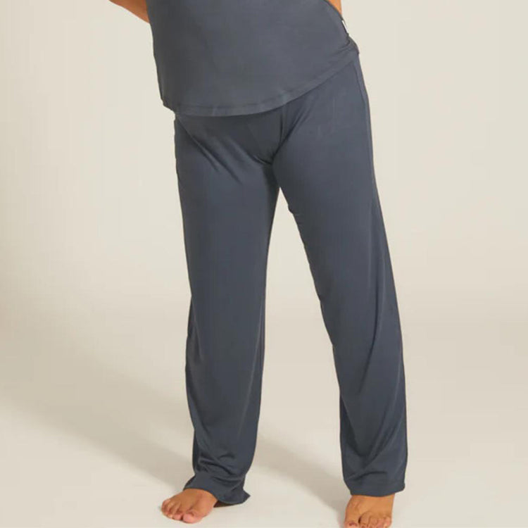BOODY Good Night Sleep Pants - Bamboo Rayon Wide-Leg Lounge Pants (Black/Pink/Storm)