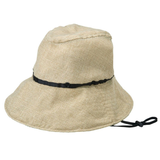 WPC UV Wide Brim Hat – Wearable Sun Umbrella in Beige & Black (UPF 50+)