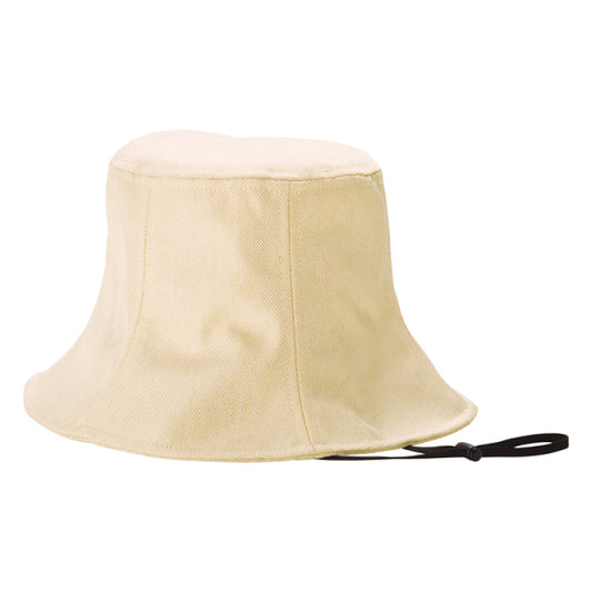 WPC UV Bucket Hat – Wearable Sun Umbrella in Beige & Black (UPF 50+)