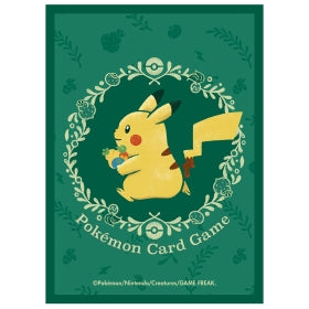 Pokémon Card Game Deck Shield | Pikachu & Berries Design | 64 Premium Sleeves for Standard Deck