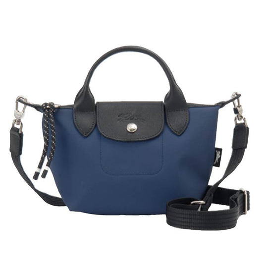 LONGCHAMP 2-Way Mini Nylon & Leather Bag – CLAY / MARINE | 2025 SUMMER Collection