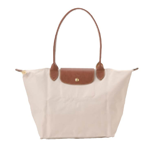 LONGCHAMP Nylon & Leather Shoulder Bag – MARINE / NOIR / PAPIER | 2025 SUMMER Collection