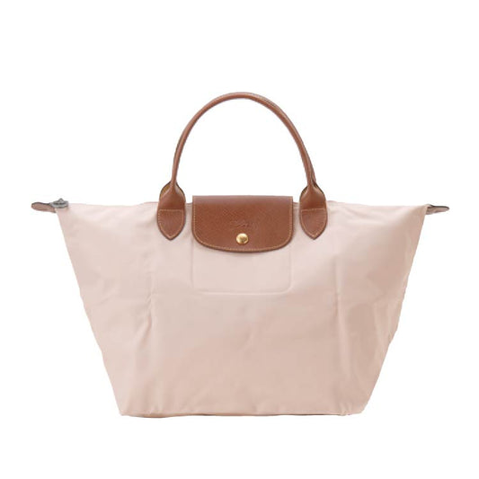 LONGCHAMP Nylon & Leather Tote Bag – PAPIER / NOIR / MARINE | 2025 SUMMER Collection