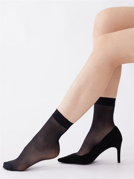 Premium “Bare Skin Foundation Feel” Run-Resistant Crew-Length Stockings | UV Protection & Anti-Odor | Made in Japan