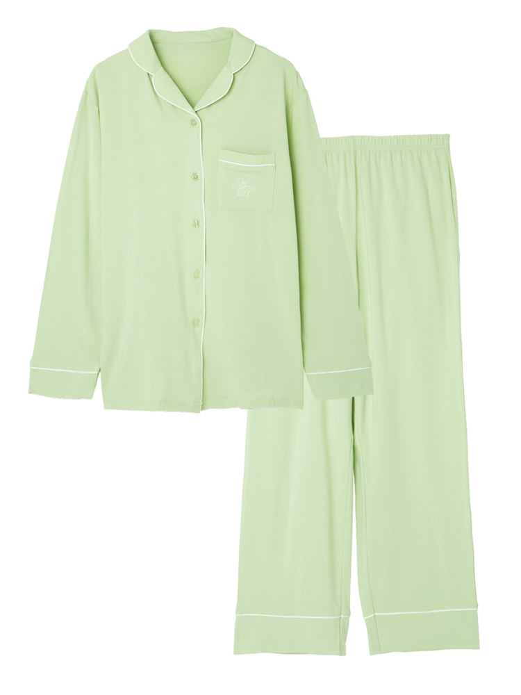 Temperature-Regulating Front-Open Long-Sleeve Pajamas | All-Season Comfort Sleepwear