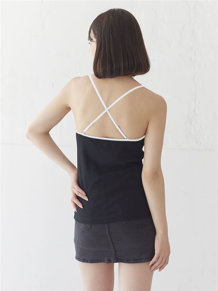 [Cross-Back Detail] Embroidered Cup-Integrated Camisole | No Bra Needed, Quick-Dry Comfort
