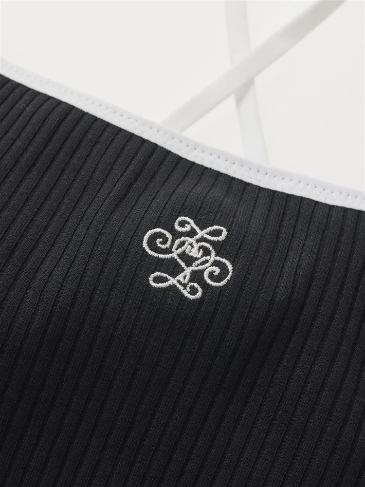 [Cross-Back Detail] Embroidered Cup-Integrated Camisole | No Bra Needed, Quick-Dry Comfort